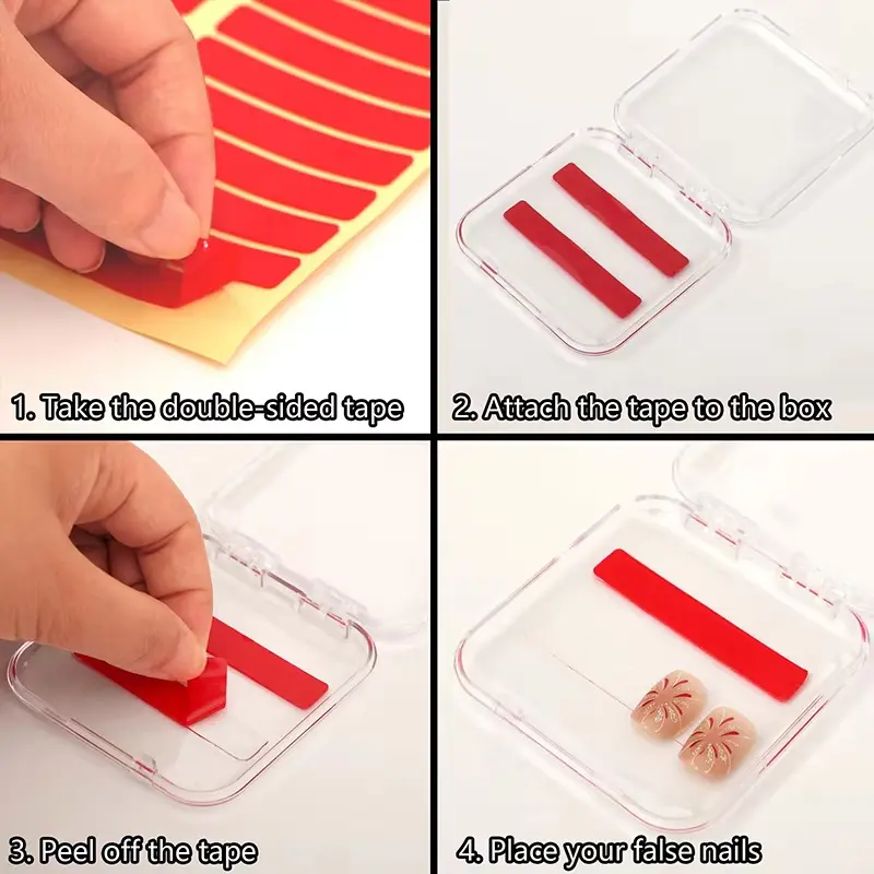 10Pcs Transparent Plastic Nail Storage Box Set Acrylic Press-On Nail Organizer for False Nails Display and Salon Essentials