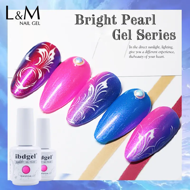 ibdgel bright pearl gel Polish Semi-Permanent Nail Art Varnish Long Lasting Lacquer Manicure