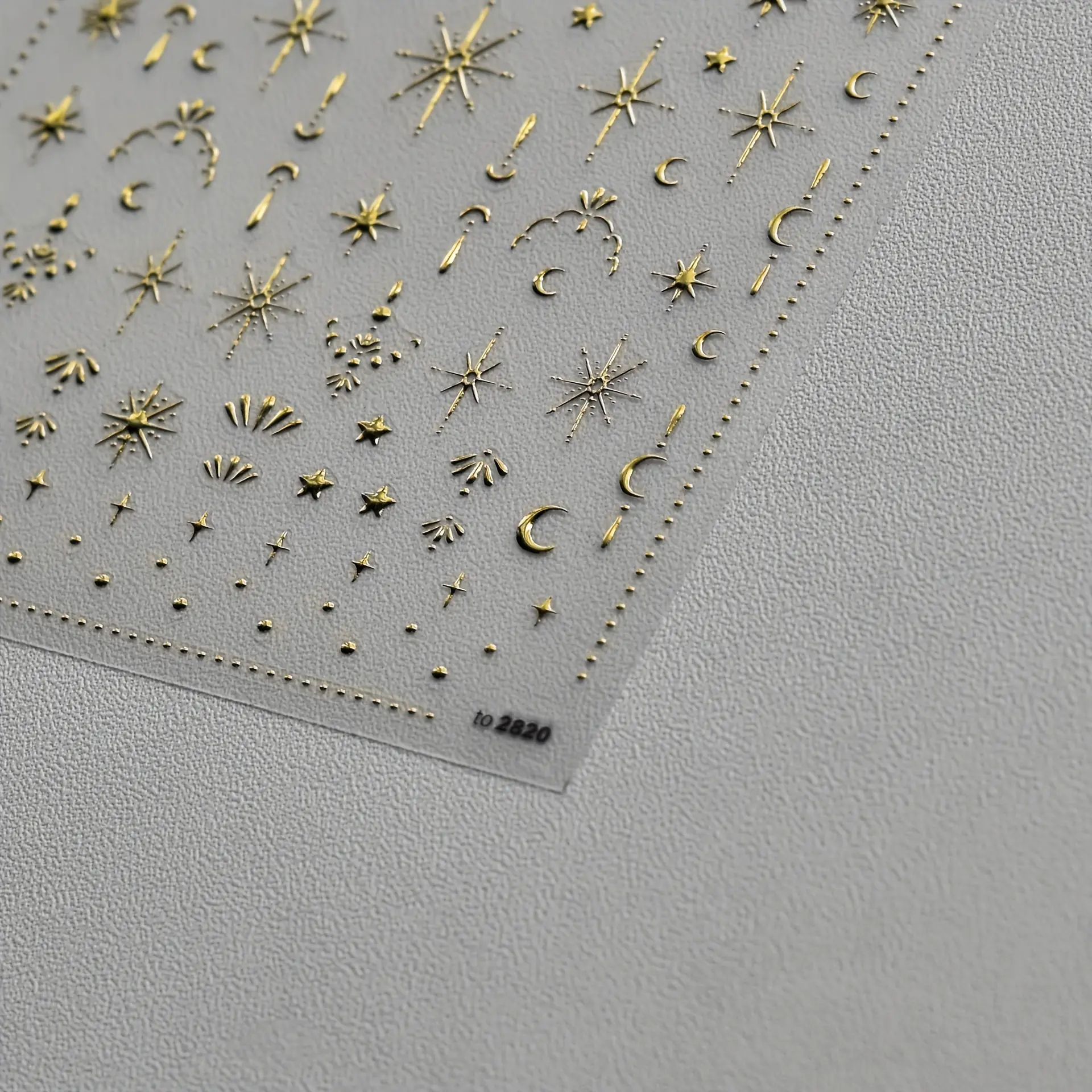 5D Moon Star Nail Stickers Embossed Self-Adhesive 2PCS Nail Art Decals for Women Girls Manicure Salon Party Wedding DIY