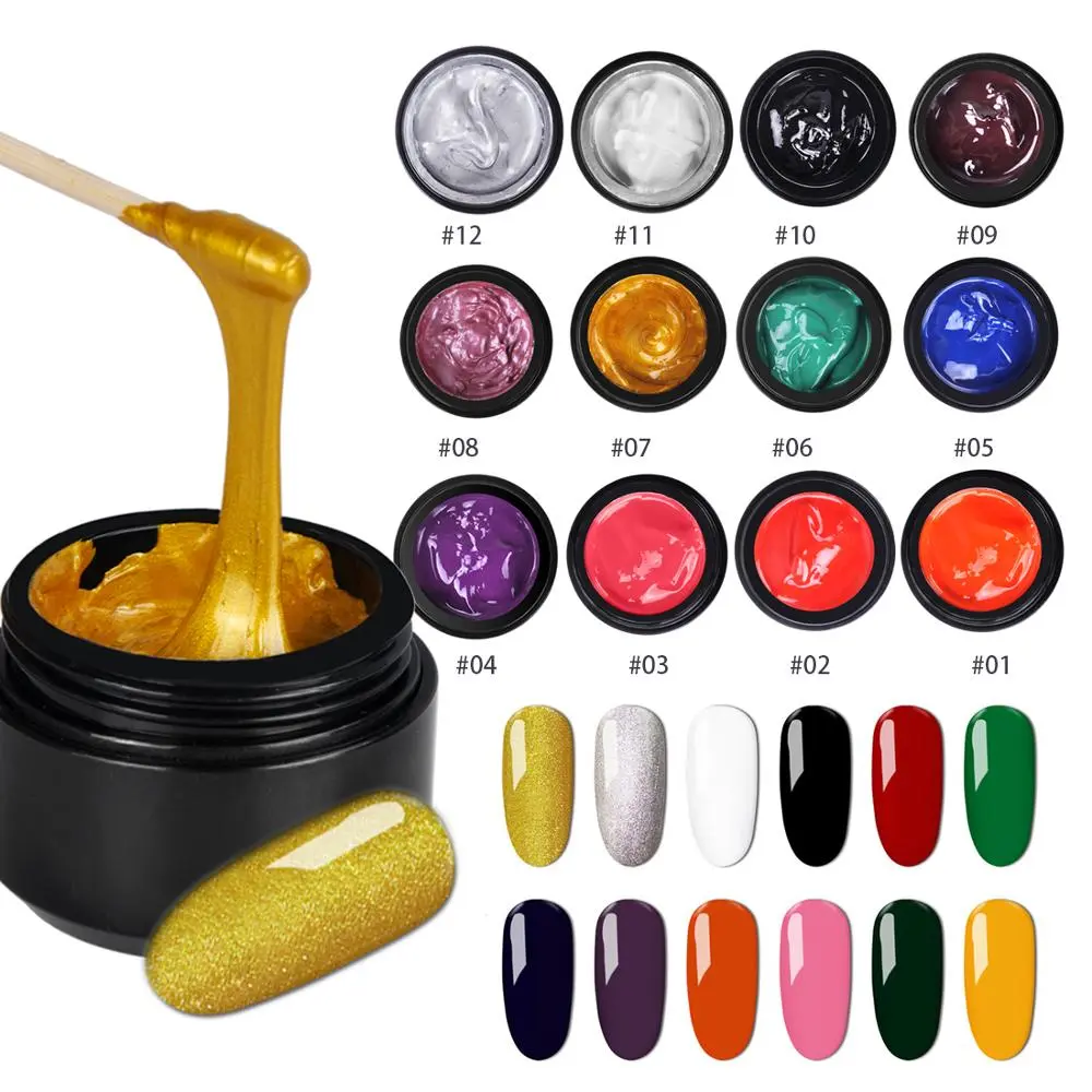Biutee 12 Colors Set 8ml Nail Stamping Gel Polish UV Light Cure Manicure Plate Print  Gellak Soak Off BIUTEE Nai Gel Polish