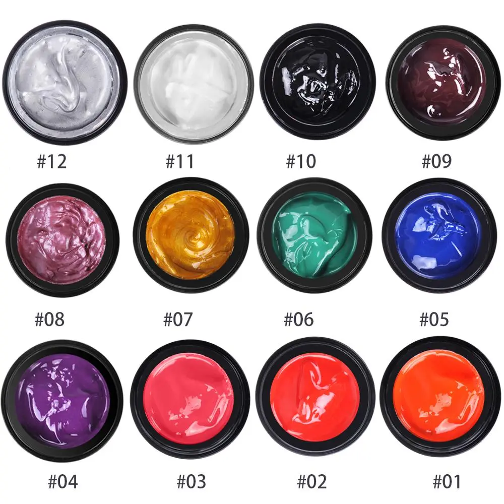 Biutee 12 Colors Set 8ml Nail Stamping Gel Polish UV Light Cure Manicure Plate Print  Gellak Soak Off BIUTEE Nai Gel Polish