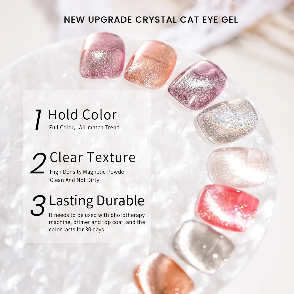 MAYCHAO 10ml Cat Magnetic Gel Nail Polish Cat Eye Glitter Effect Semi Permanent Soak Off UV Gel Varnish Manicure For Nail Art