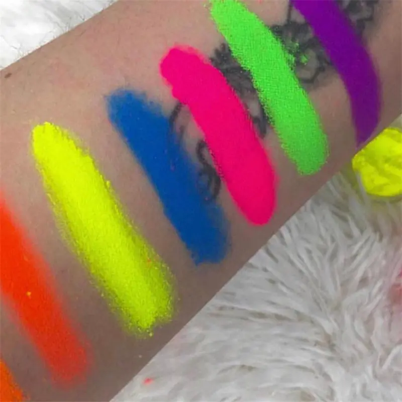 2013's Neon Phosphor Pigment Powder Set 12pcs Fluorescent Nail Glitter Chrome Pigment Gradient Effect Ombre Rubbing Neon Dust