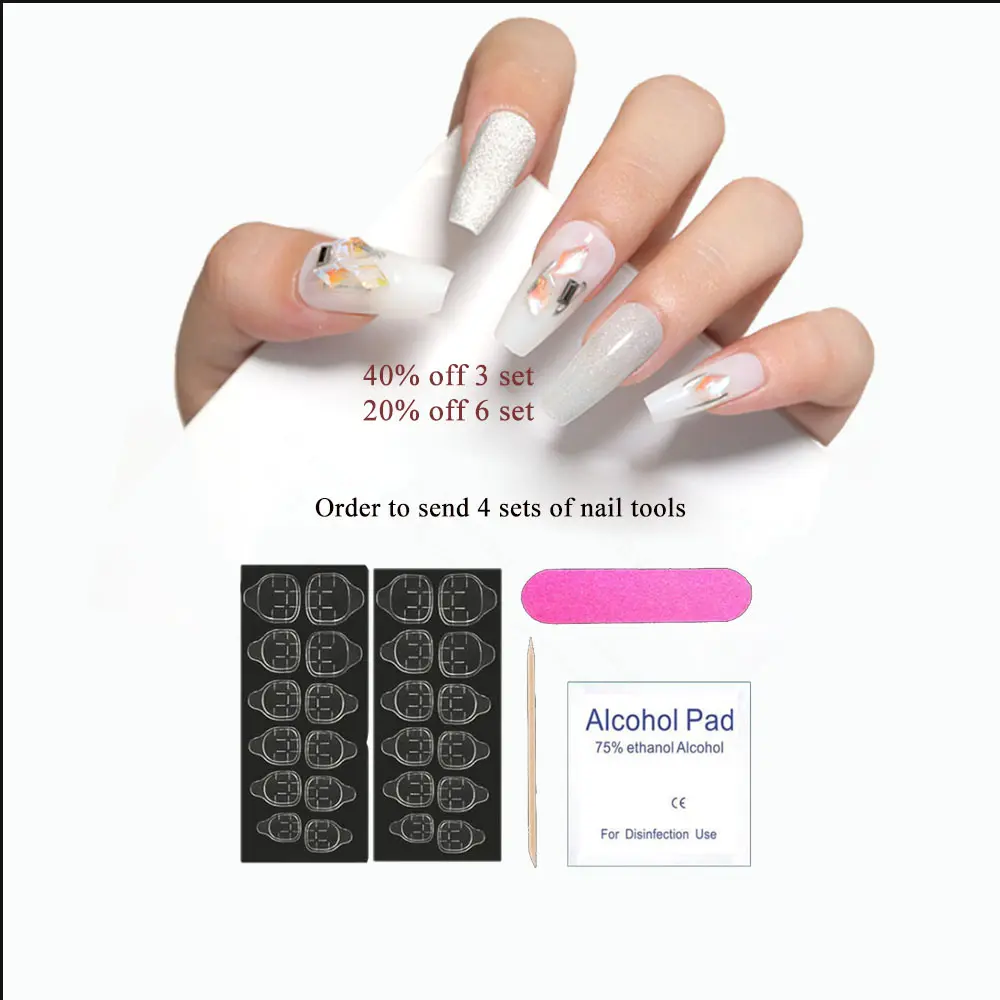 Short Nails Set Press On Handmade Professional Nails 3D Heart Designs Charms Artificial Nails For Teens Nailworld Store Nail Art