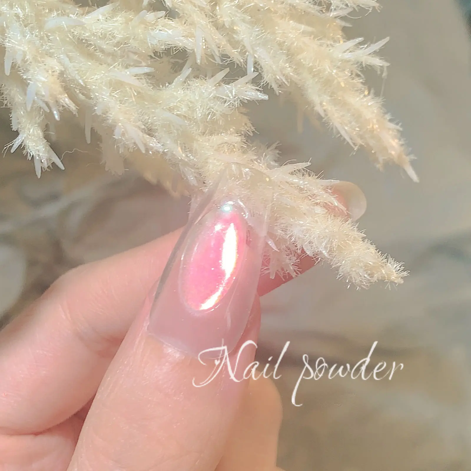 Nail Glitter Aurora Ice Transparent Laser Magic Aurora Rainbow Mirror  Gel Pigment Powder Chrome Nai Charm  Art Decoration Tools