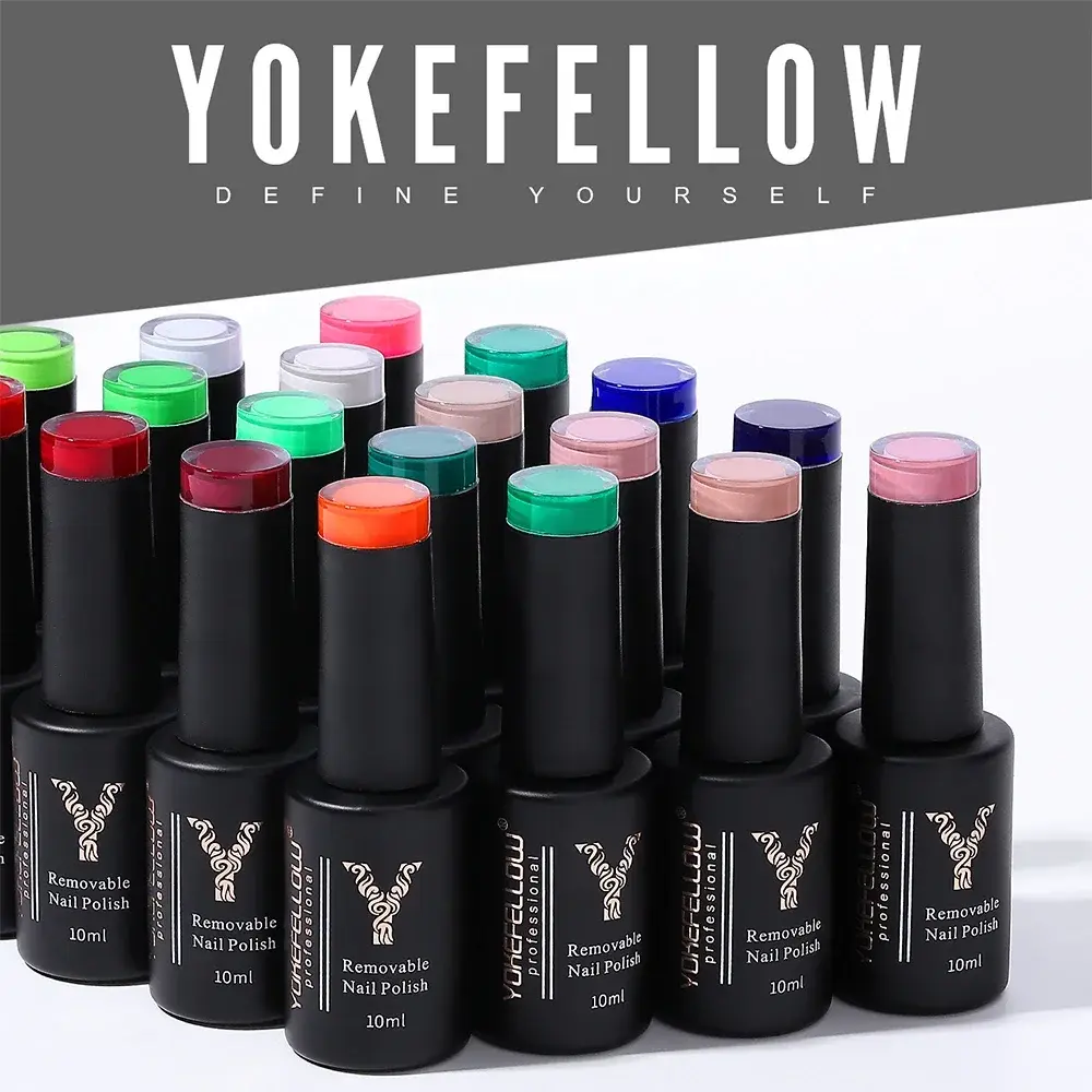 YOKEFELLOW 10ML Gel Nail Polish Sparkle Red Gel Polish Soak Off UV LED Gel Varnish 122 Colors Nail Art Manicure Gifts for Women