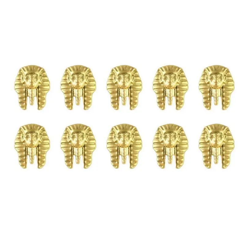 10PCS Alloy Egyptian Pharaoh Art Decoration Cleopatra Art for Nail Art Design Acrylic