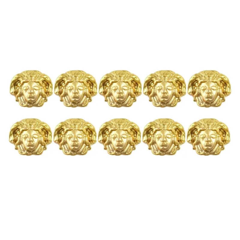 10PCS Alloy Egyptian Pharaoh Art Decoration Cleopatra Art for Nail Art Design Acrylic