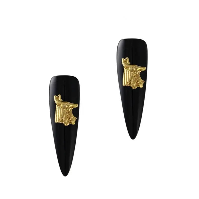 10PCS Alloy Egyptian Pharaoh Art Decoration Cleopatra Art for Nail Art Design Acrylic
