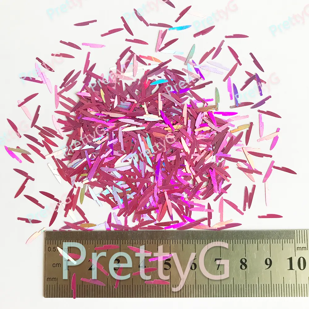 PrettyG 1 Box Fruit Knife Glitter Shapes Holographic Glitter Sequins for Resin DIY Art Craft Nail Makeup Decoration Accessories