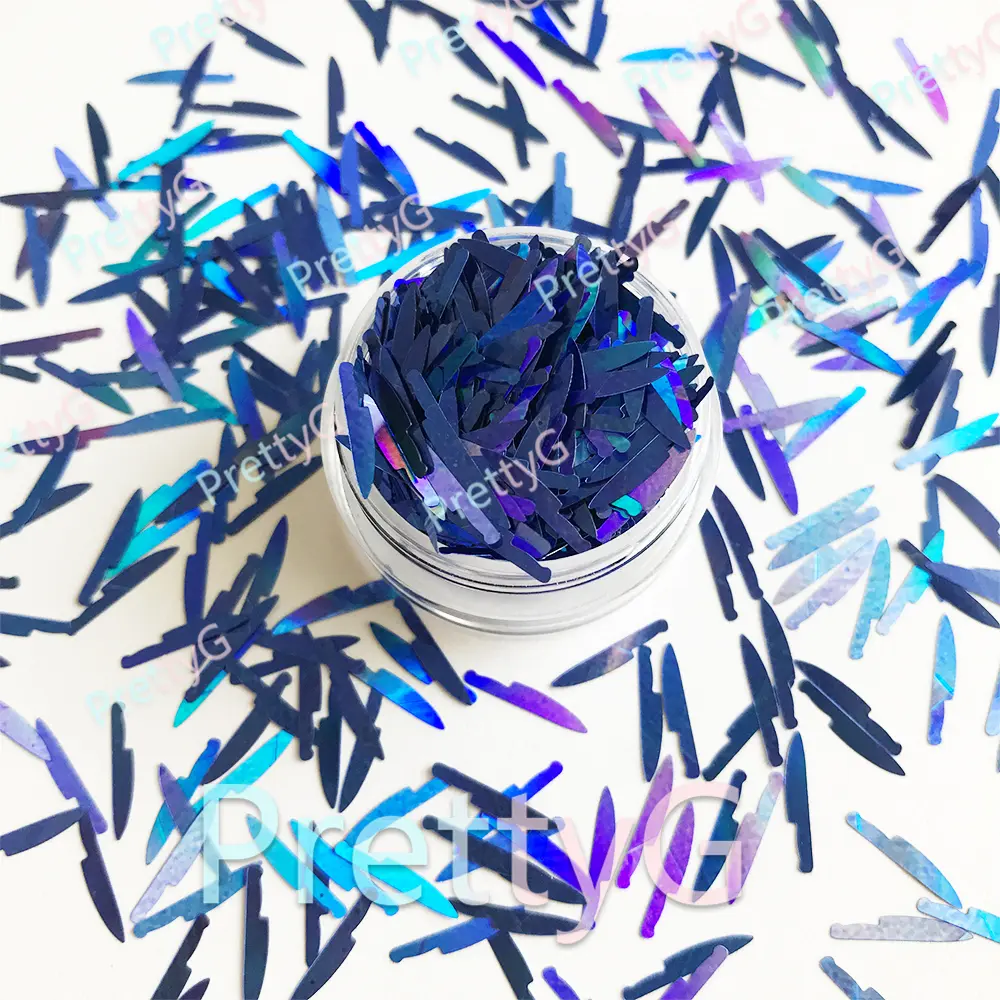 PrettyG 1 Box Fruit Knife Glitter Shapes Holographic Glitter Sequins for Resin DIY Art Craft Nail Makeup Decoration Accessories