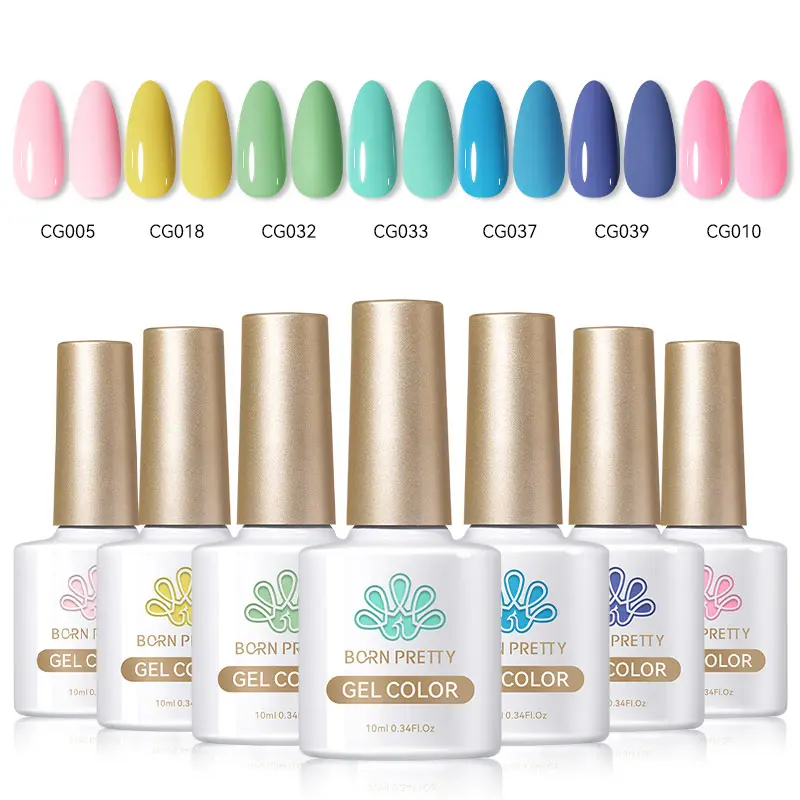 BORN PRETTY 7pcs Nail Gel Polish Set DIY Nail Art Design All For Decoration Soak Off UV Gel Long Lasting Manicure Painting Varni