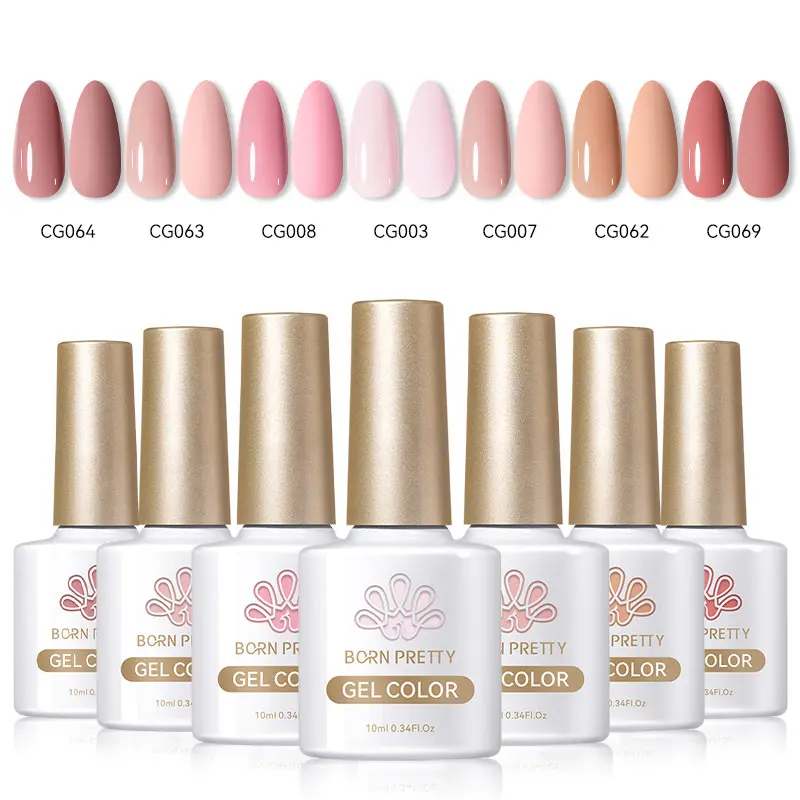 BORN PRETTY 7pcs Nail Gel Polish Set DIY Nail Art Design All For Decoration Soak Off UV Gel Long Lasting Manicure Painting Varni