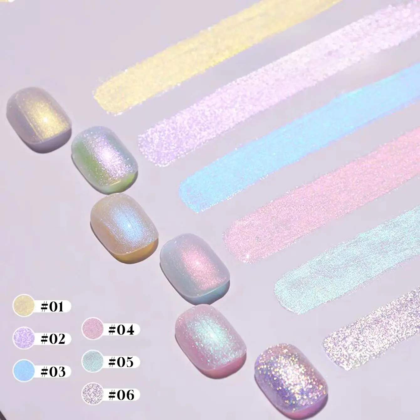 12ML Gel Polish Kit- Mint Mambo Collection, Milky Blue & Frosted Ice, 2025 Viral Nail Art Supplies for Summer Vacations