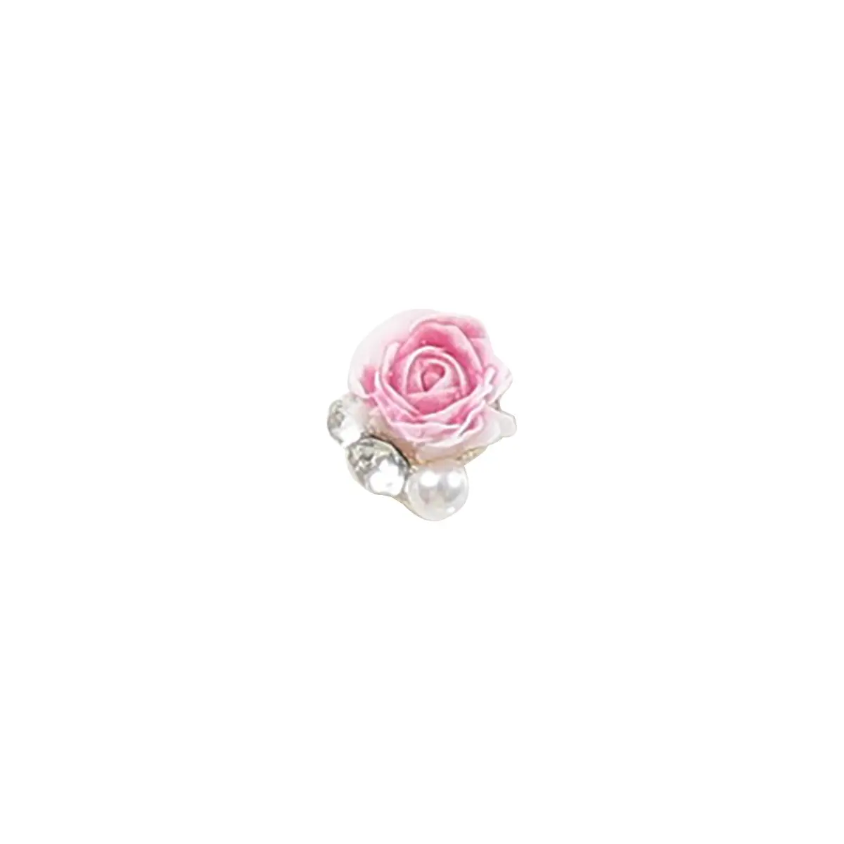 10PCS Handmade 7mm 3D Acrylic Flower Nail Art Rhinestone Pearl Pile Charms Accessories For Nails Decoration Manicure Supplies