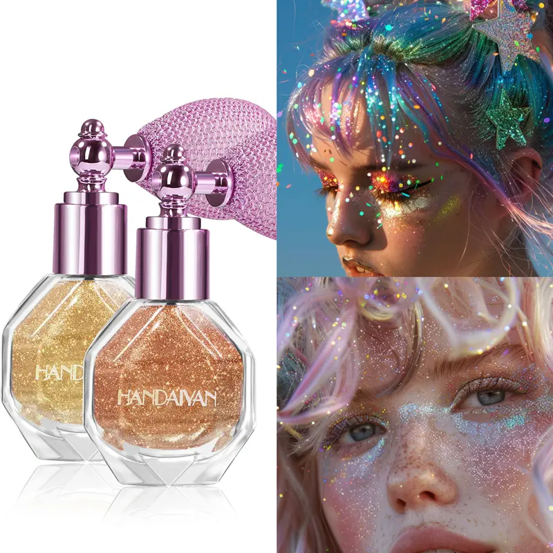 Glitter Spray Gold Silver Pink Glitter Powder For Body Face Hair Clothes Nail Art Craft Design Makeup Highlighter Loose