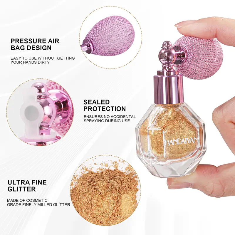 Glitter Spray Gold Silver Pink Glitter Powder For Body Face Hair Clothes Nail Art Craft Design Makeup Highlighter Loose