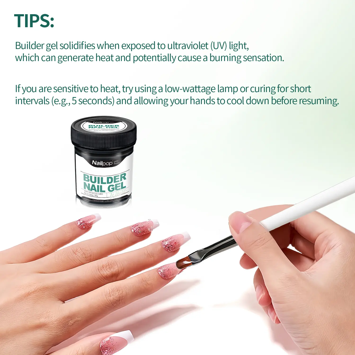 Nailpop Milky Smooth Builder Gel 30/100g for Nail Extension Long Lasting Quick Building UV Gel Soak Off Nail Art Design DIY