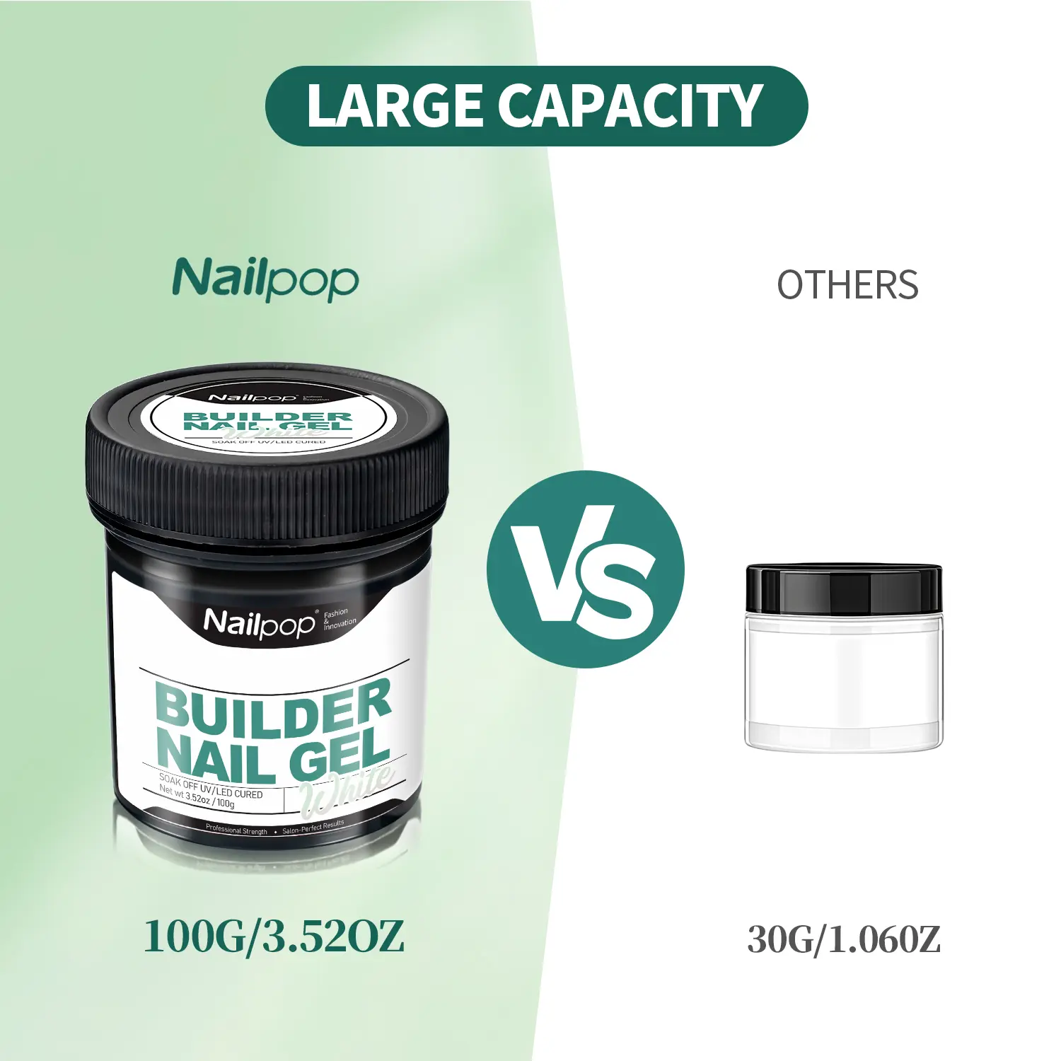 Nailpop Milky Smooth Builder Gel 30/100g for Nail Extension Long Lasting Quick Building UV Gel Soak Off Nail Art Design DIY