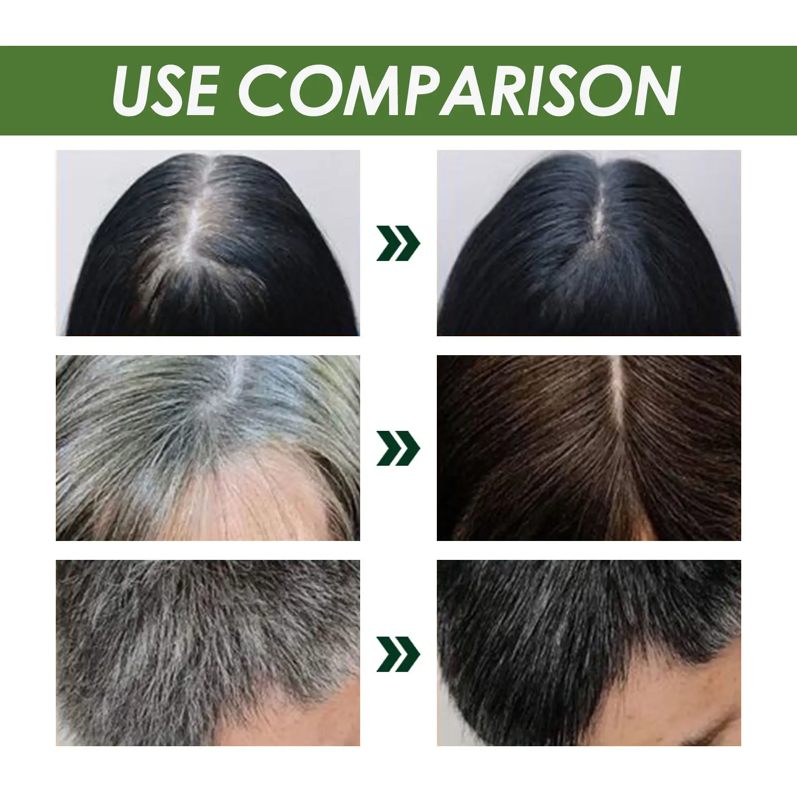 Hair Darkening Shampoo White To Black Cover Gray Nourishing Permanent Blackening Natural Plants Bubble Hair Coloring Cream 100ml