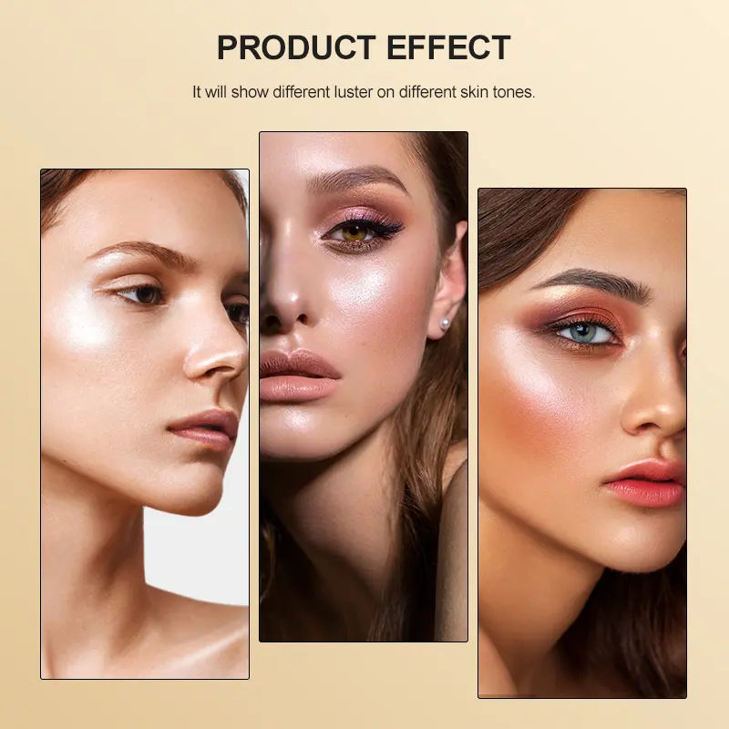 6-Color Diamond Highlighter Powder Spray Waterproof High Gloss Glitter Body Bronzer Highlight Powder Face Contour Illuminator