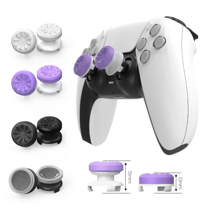 2Pcs Hand Grip Extenders Caps for PS4 PS5 Game Controller Gamepad Thumb Stick Grips High/Low Rise Covers For Playstation 4 5