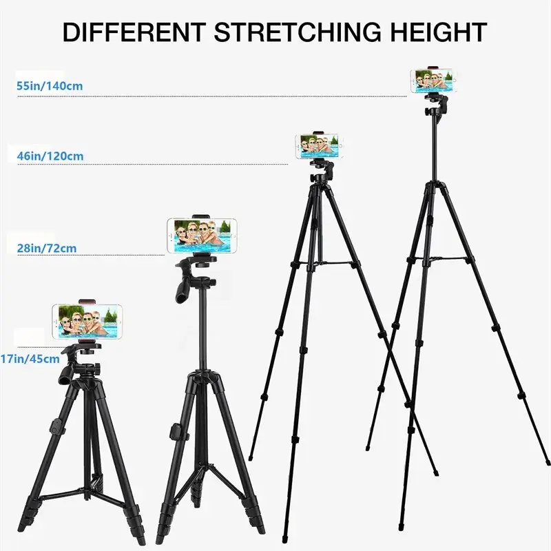 Video Camera Tripod Professional Stand for Phone Xiaomi HUAWEI iPhone Photography Gopro Selfie Remote Control Extendable