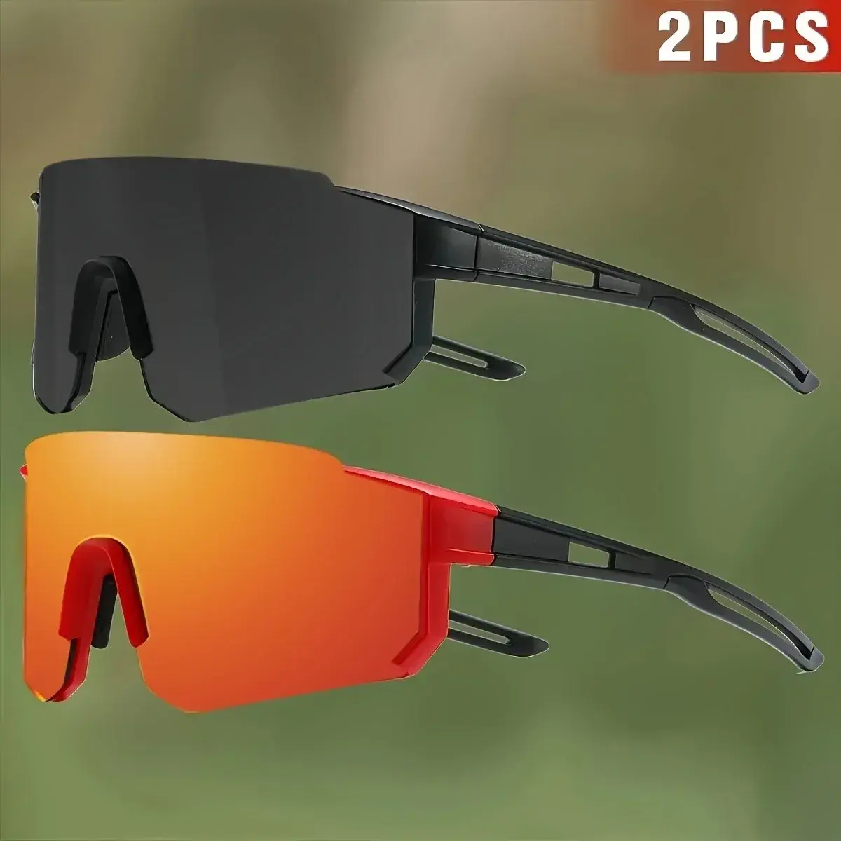 2 Pack Men's and Women's Ultra Light Frameless Fashionable Glasses Vibrant Lens Colors Suitable for Daily Wear