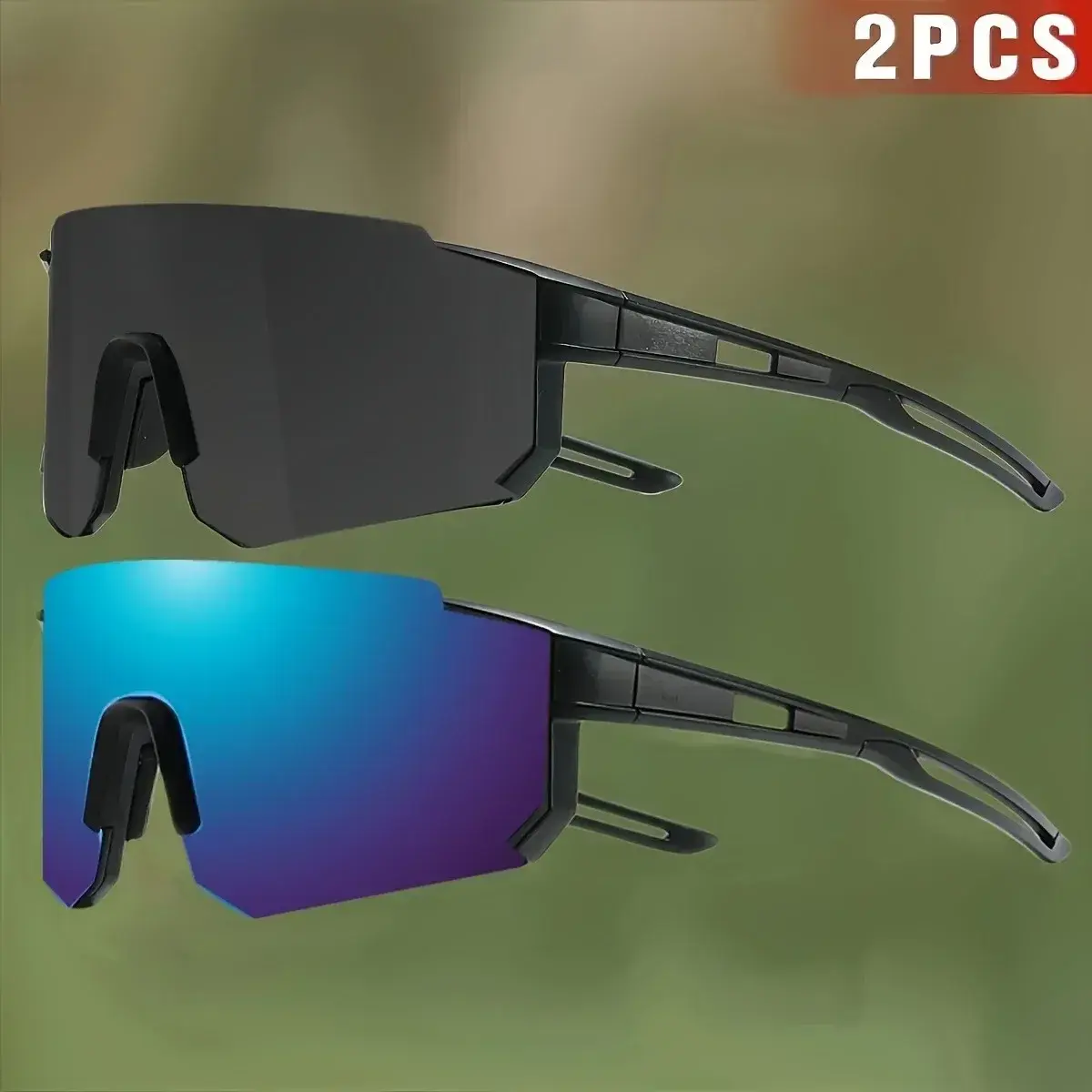 2 Pack Men's and Women's Ultra Light Frameless Fashionable Glasses Vibrant Lens Colors Suitable for Daily Wear