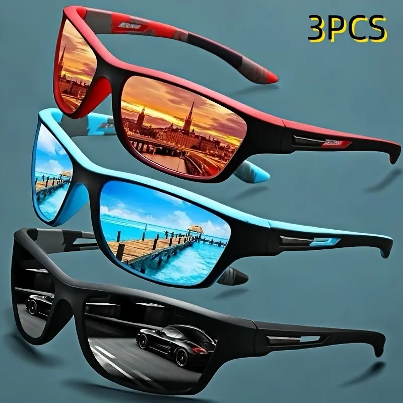 3pcs Men'S And Women'S Hot-Selling Colorful Casual Fashion Glasses Suitable for Daily Wear And Gifts