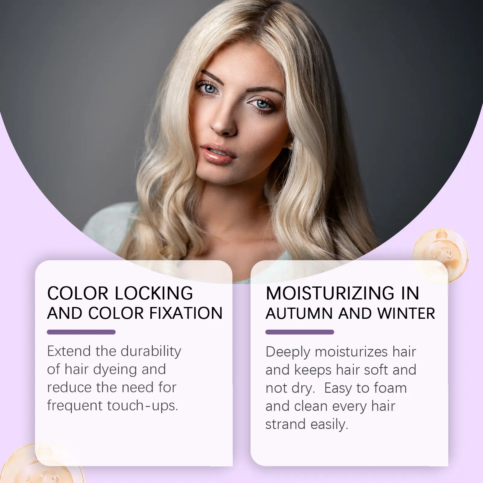 EELHOE Purple Shampoo for Blonde Hair Color Fix Fading Yellow Remedy for Gray Hair Cover After Professional Hair Bleach Shampoo