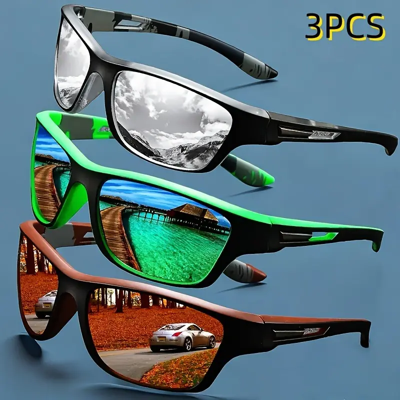 3pcs Men'S And Women'S Hot-Selling Colorful Casual Fashion Glasses Suitable for Daily Wear And Gifts