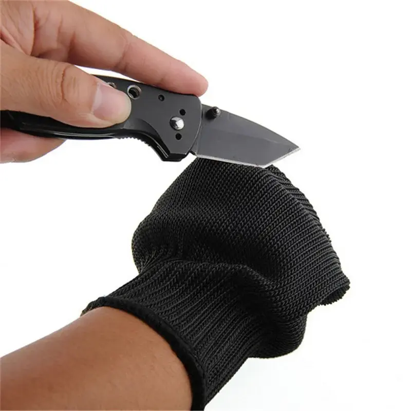 1 Pair Stainless Steel Wire Cut Resistant Anti-Cutting Safety Protective Gloves  Grade 5 steel wire industrial grade gloves