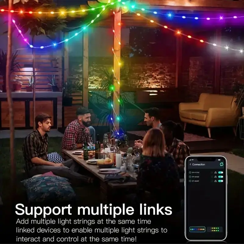 RGBIC LED String Lights Smart USB Fairy Light Bluetooth APP Remote Control Waterproof Dreamcolor for Christmas Tree Home Decor