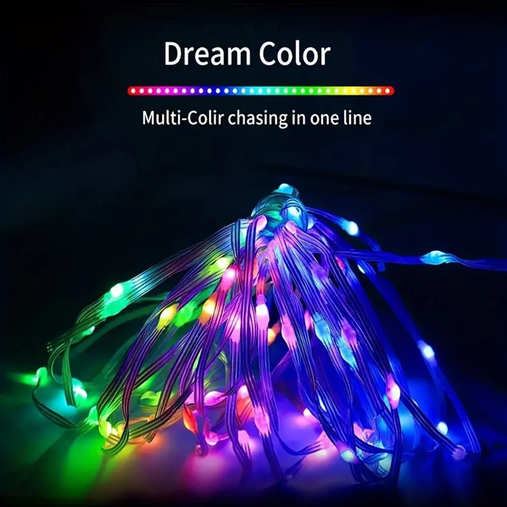 RGBIC LED String Lights Smart USB Fairy Light Bluetooth APP Remote Control Waterproof Dreamcolor for Christmas Tree Home Decor