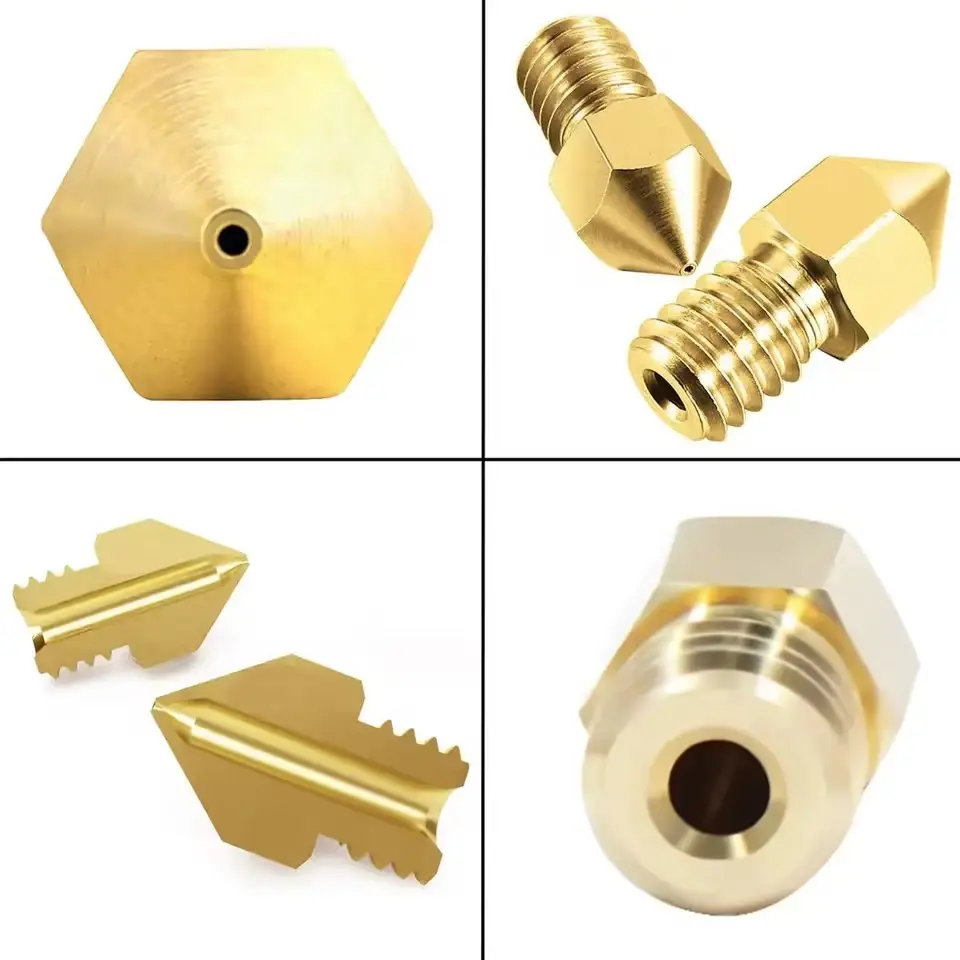 MK8 Brass Nozzle 0.2MM 0.3MM 0.4MM 0.5MM 0.6MM 0.8MM 1.0MM Extruder Print Head Nozzle For 1.75MM CR10 CR10S Ender-3 3D Printer