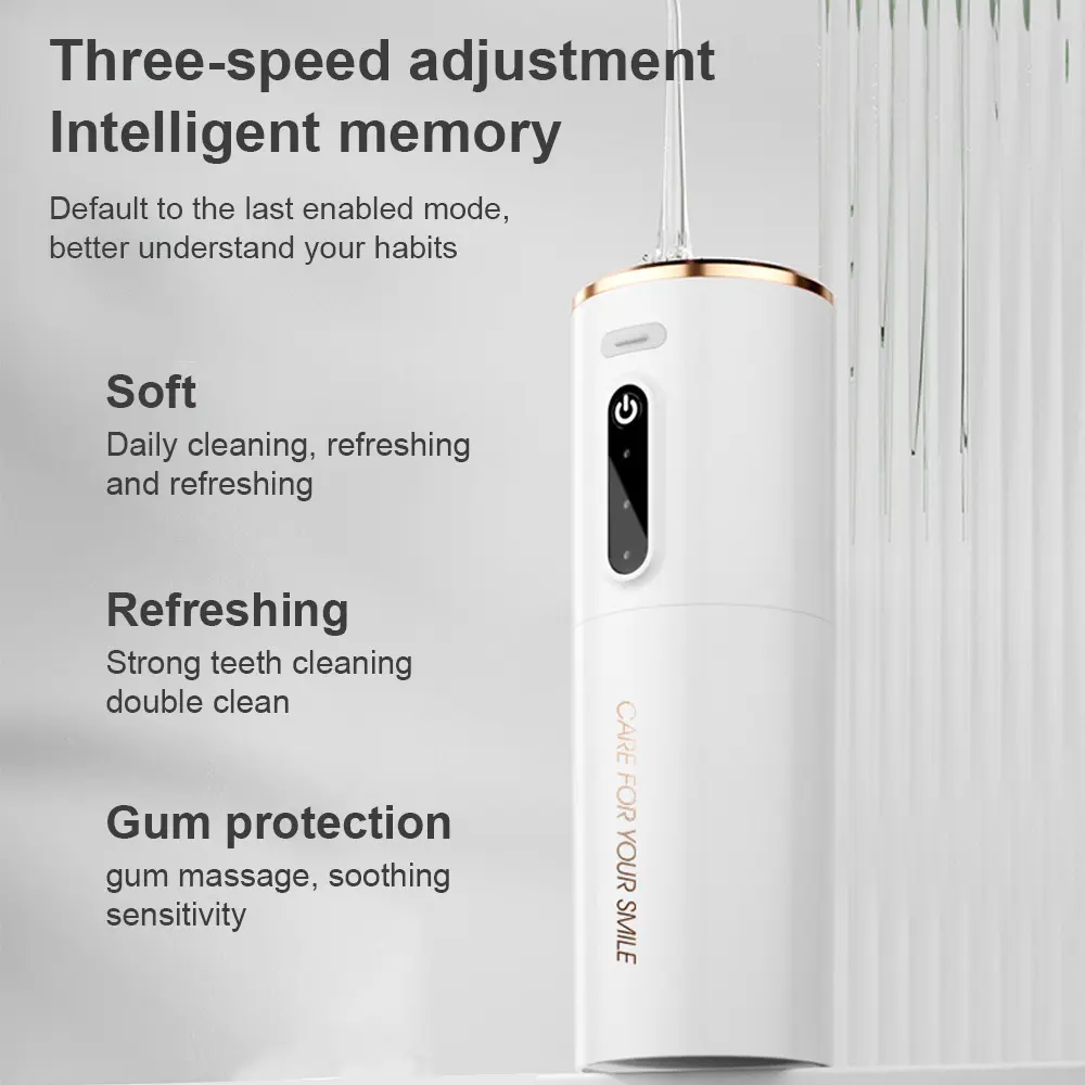 1 PCS Portable Water Floss USB Rechargeable Oral Irrigator 280ML Electric Tooth Cleaning Device 3 Modes Waterproof Irrigator