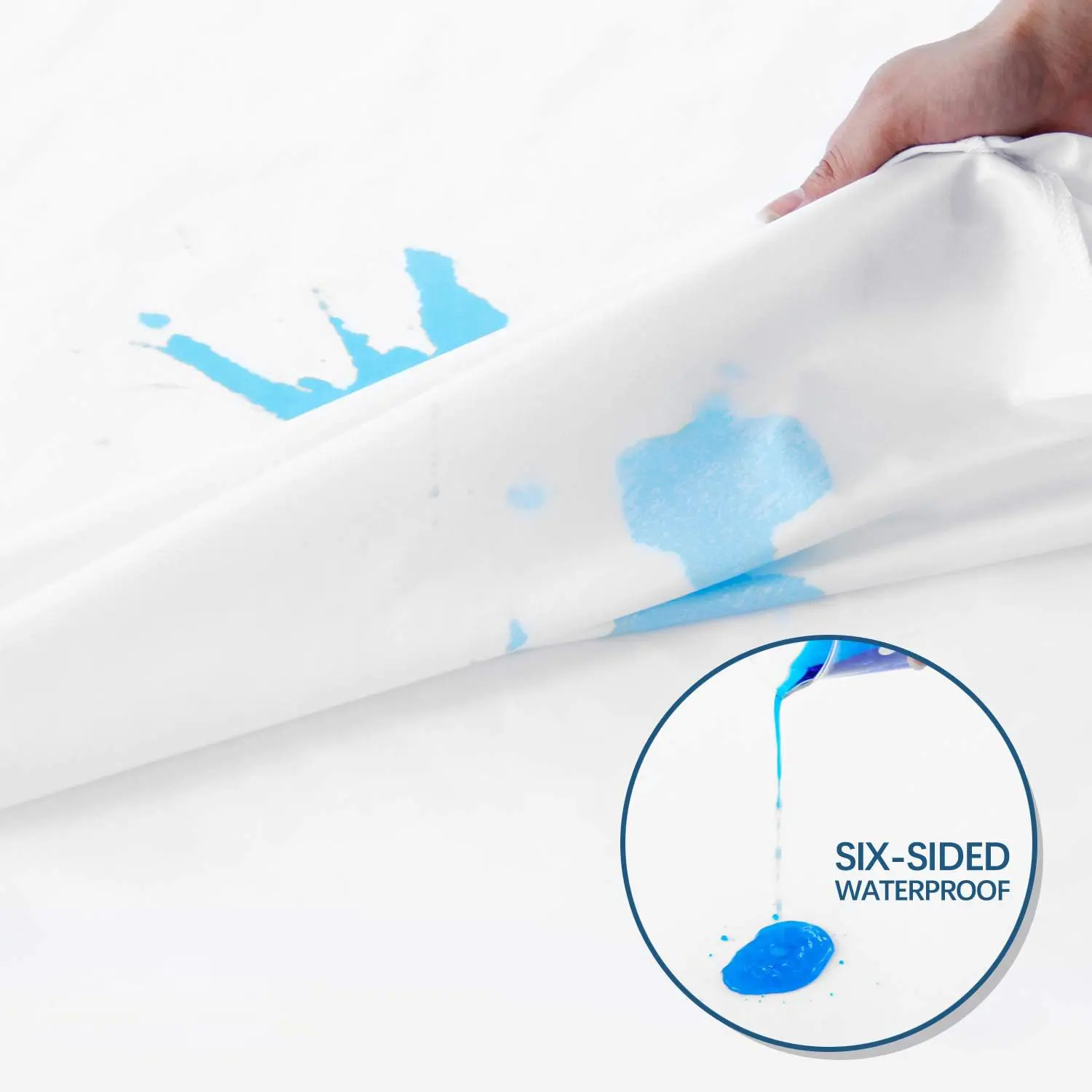 Bedding Zippered Mattress Encasement - 100% Waterproof Mattress Protector - Absorbent, Six-Sided  Fully Encased Mattress Cover