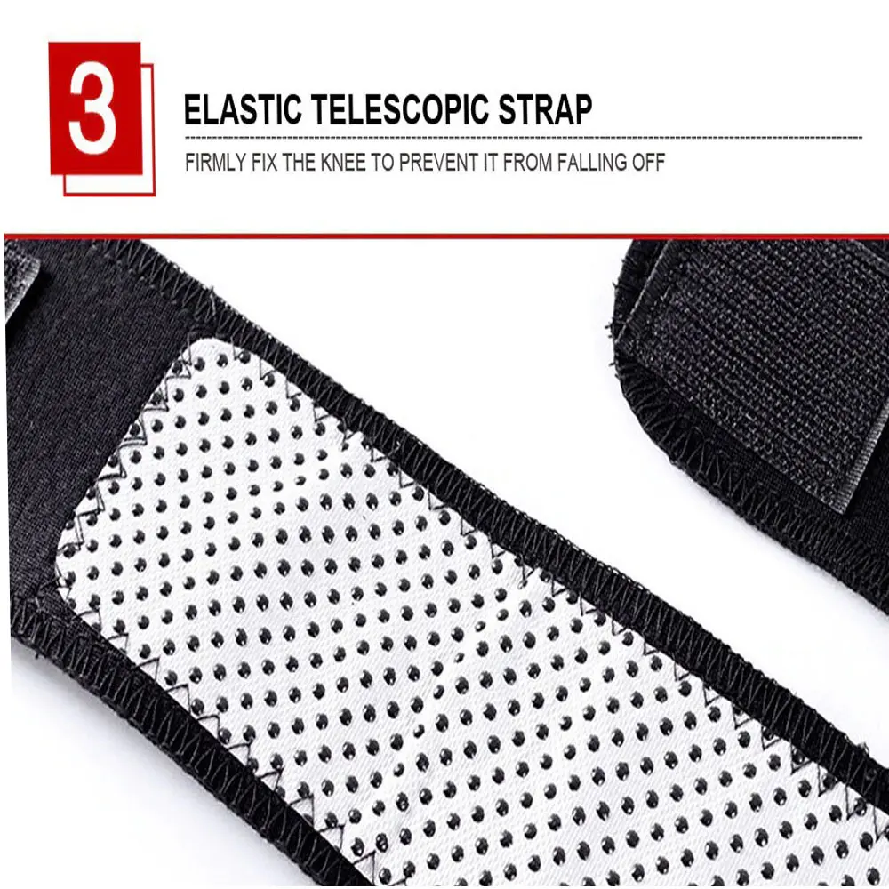 1 Pair Knee Brace Support Pads Adjustable Tourmaline self-heating magnetic therapy Knee Protective Belt Arthritis Knee Massager
