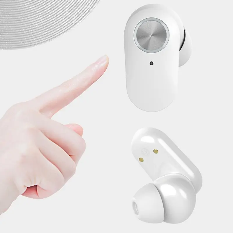 YD06 Mirror Display Bluetooth Earbuds - Wireless In-Ear Stem Headphones with LED Power Indicator & 40H Playtime 