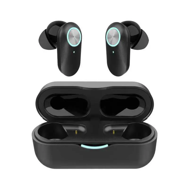 YD06 Mirror Display Bluetooth Earbuds - Wireless In-Ear Stem Headphones with LED Power Indicator & 40H Playtime 