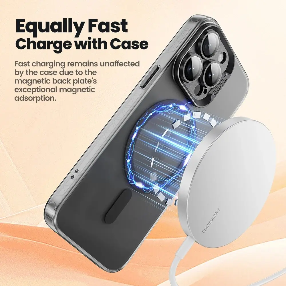 Toocki Matte Magnetic for Magsafe Wireless Charge Case for iPhone 15 14 13 12 Plus Pro Max Shockproof With Lences Protector