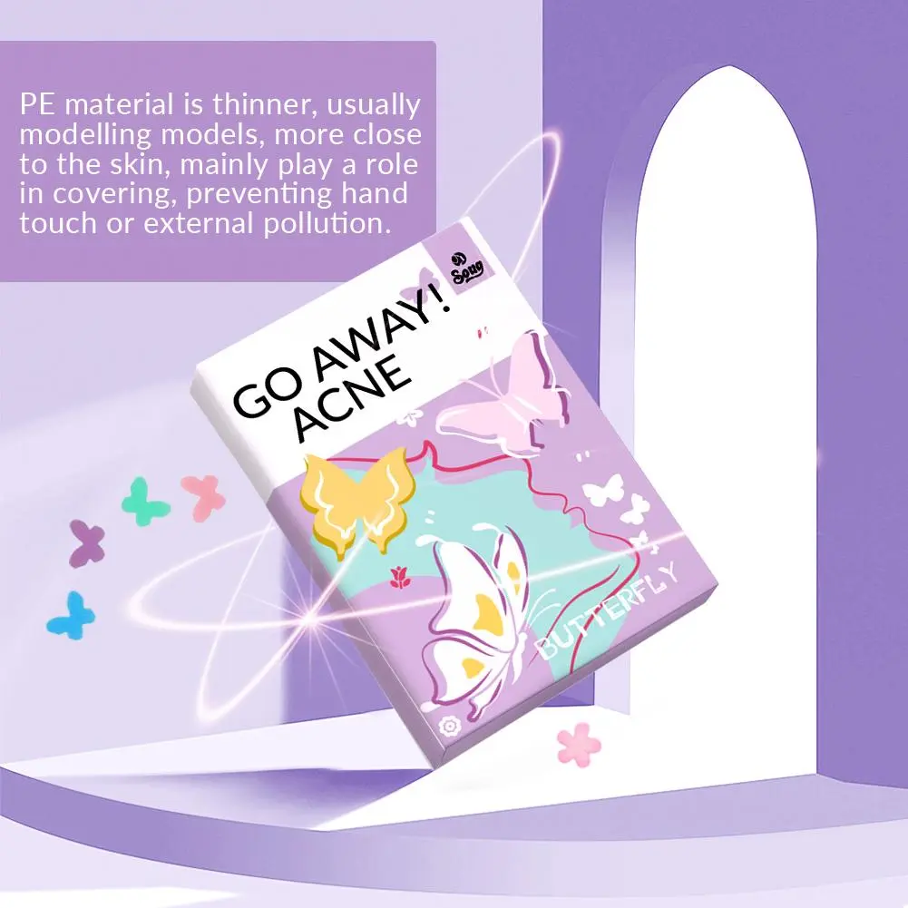 120 Counts Cute Colorful Butterfly Pimple Patches Acne Treatment Stickers Invisible Acne Cover Face Spot Pimple Patch Skin Care