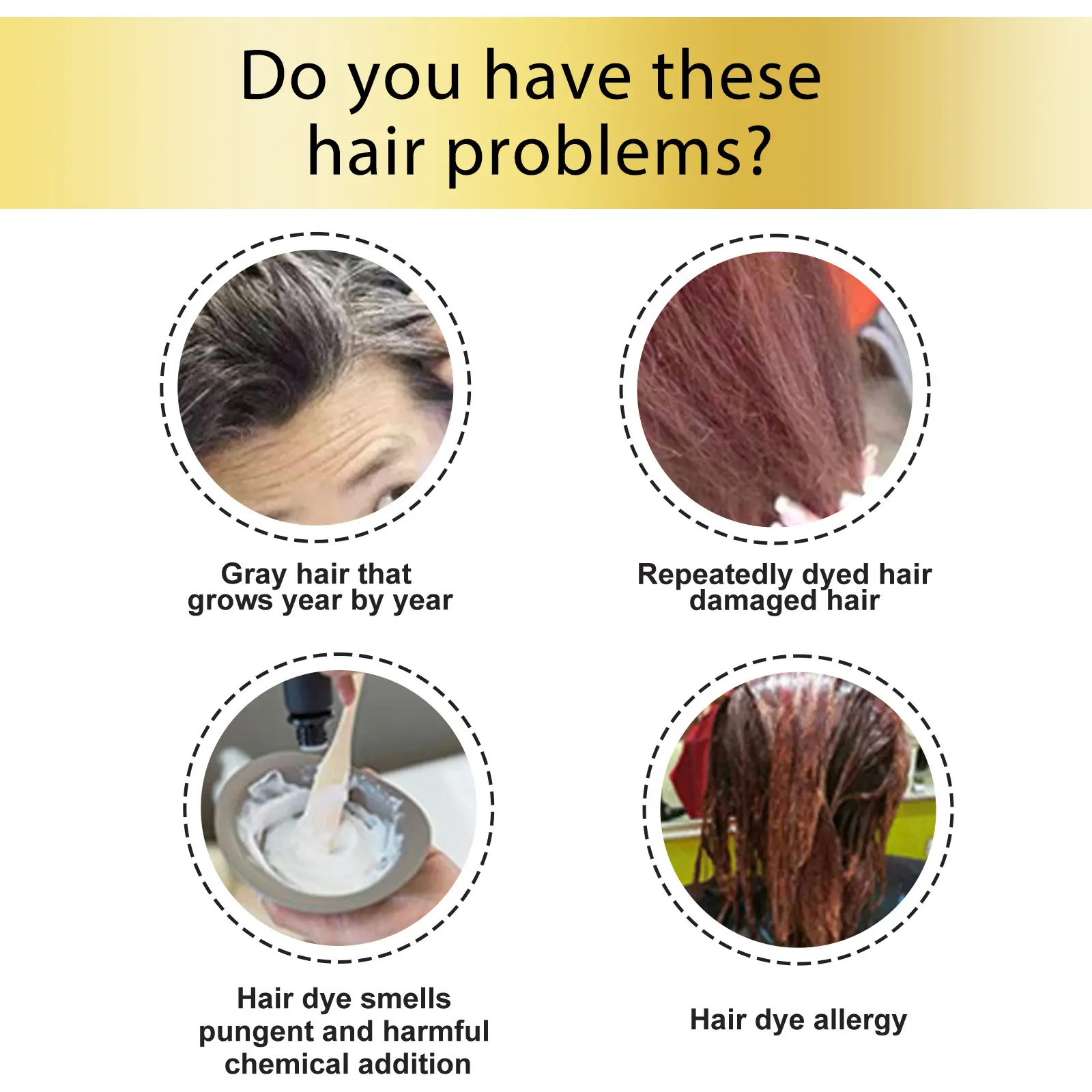 EELHOE Herbal Hair Dye Shampoo Natural Non-irritating Change Hair Color Repair Gray White Cover Hair Care Black Hair Dye Shampoo