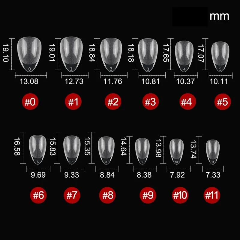 120pcs XXS Super Short Almond Full Cover Sculpted Soft Gel Nail Tips Press on Capsule Americaine Gel X Artificial Fake Nails