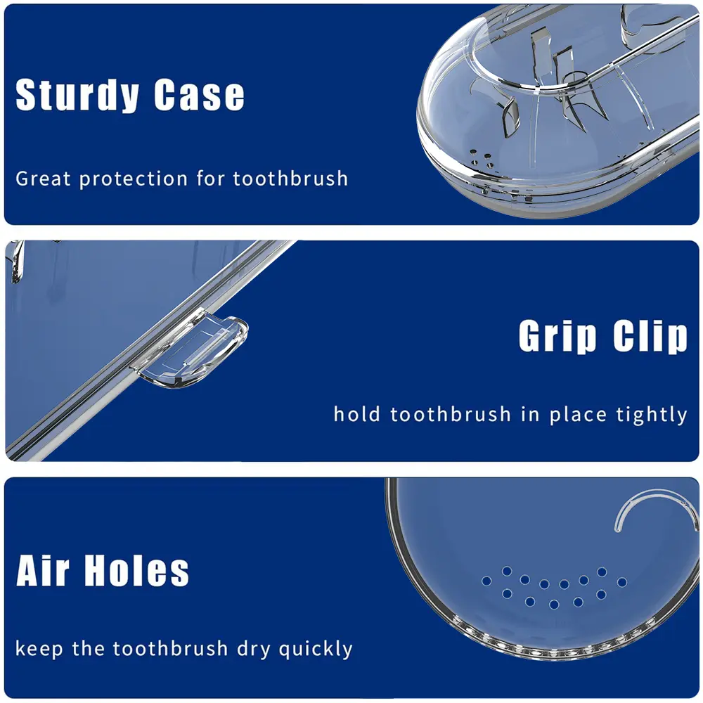 Toothbrush Travel Case for Philips, Oral B and Most Other Electric Toothbrush, Portable Toothbrush Holder Protective Clean Box