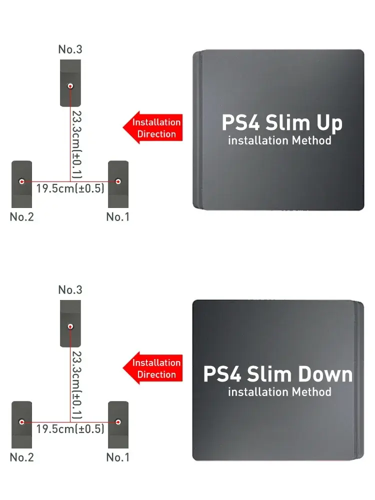 2025 New! Wall Mount for PS4 - Horizontal Holder for Slim & Pro, Game Machine Stand