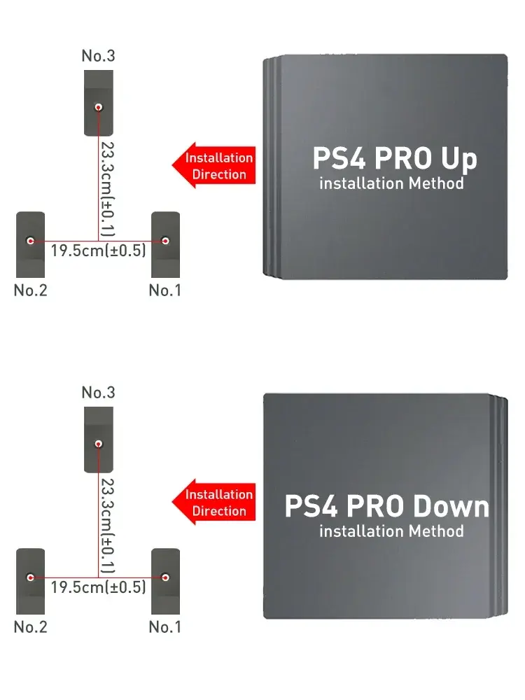 2025 New! Wall Mount for PS4 - Horizontal Holder for Slim & Pro, Game Machine Stand