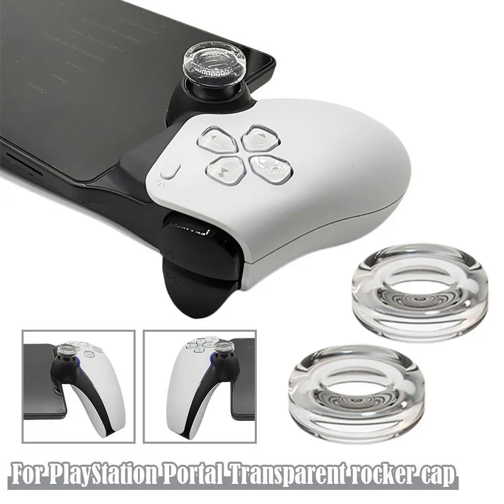 2Pcs Rocker Cap For PlayStation Portal Transparent Liquid Silicone Joystick Analog Cover For PS Portal Handheld Accessories