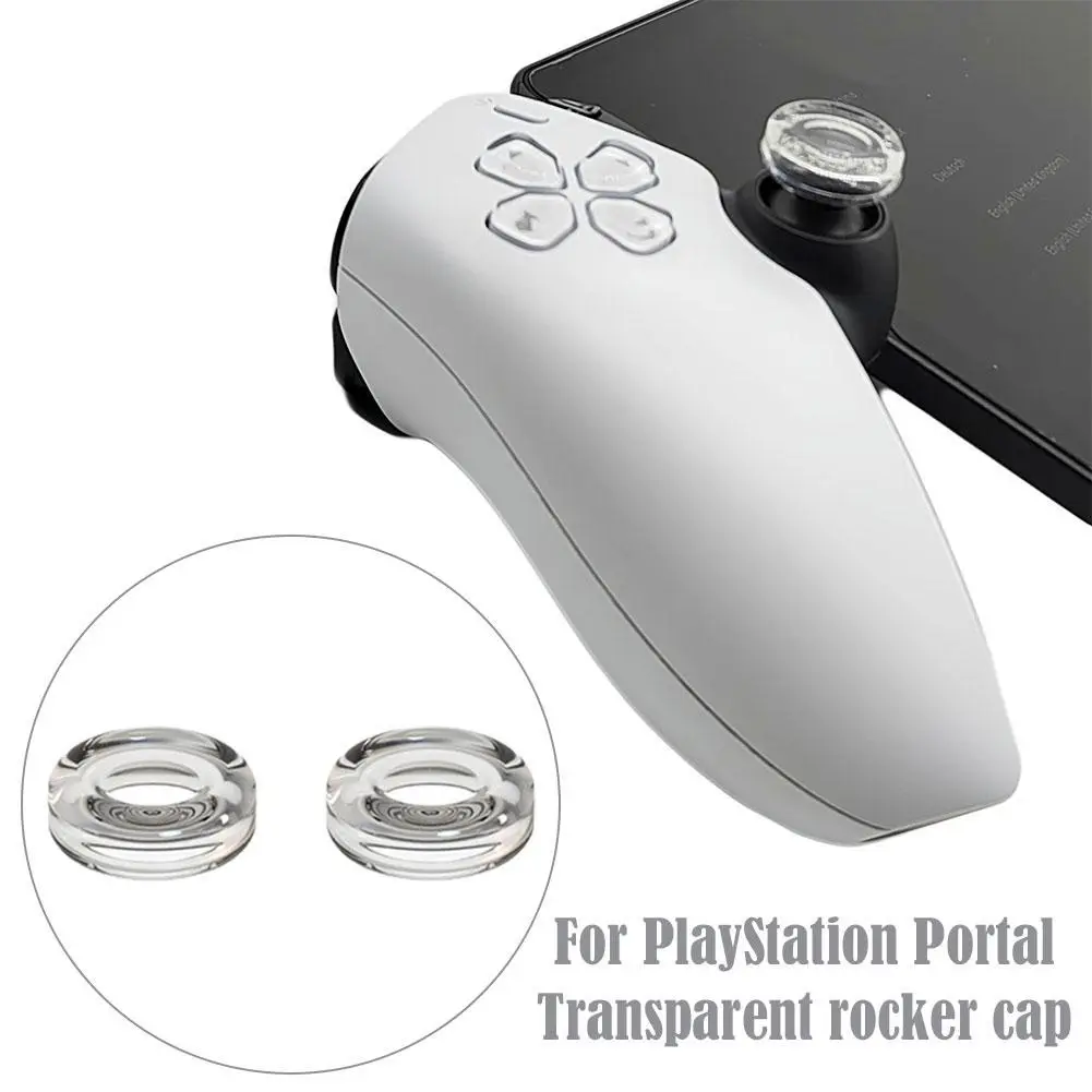 2Pcs Rocker Cap For PlayStation Portal Transparent Liquid Silicone Joystick Analog Cover For PS Portal Handheld Accessories